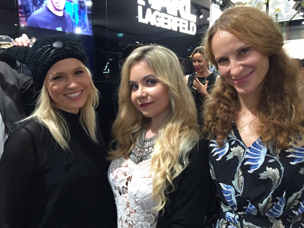 Nova Meierhenrich, Nadine Trompka, Chiara Schoras beim VIP Opening des Karl Lagerfeld Stores in Berlin
