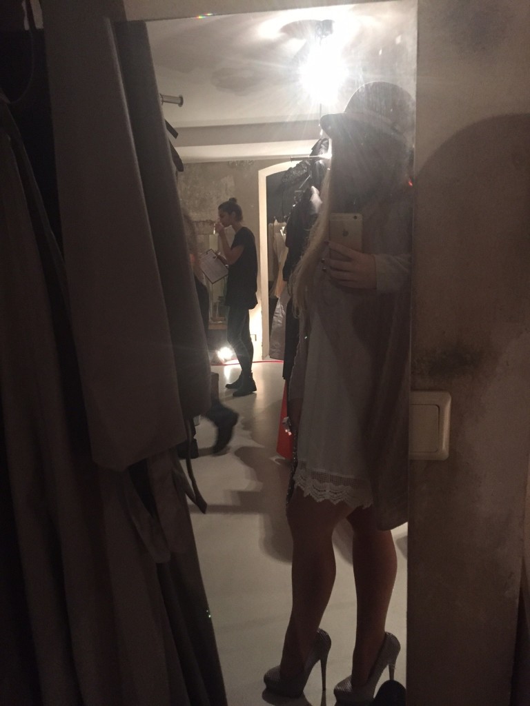 Nadine Trompka beim Showroom Opening von Isabel Vollrath