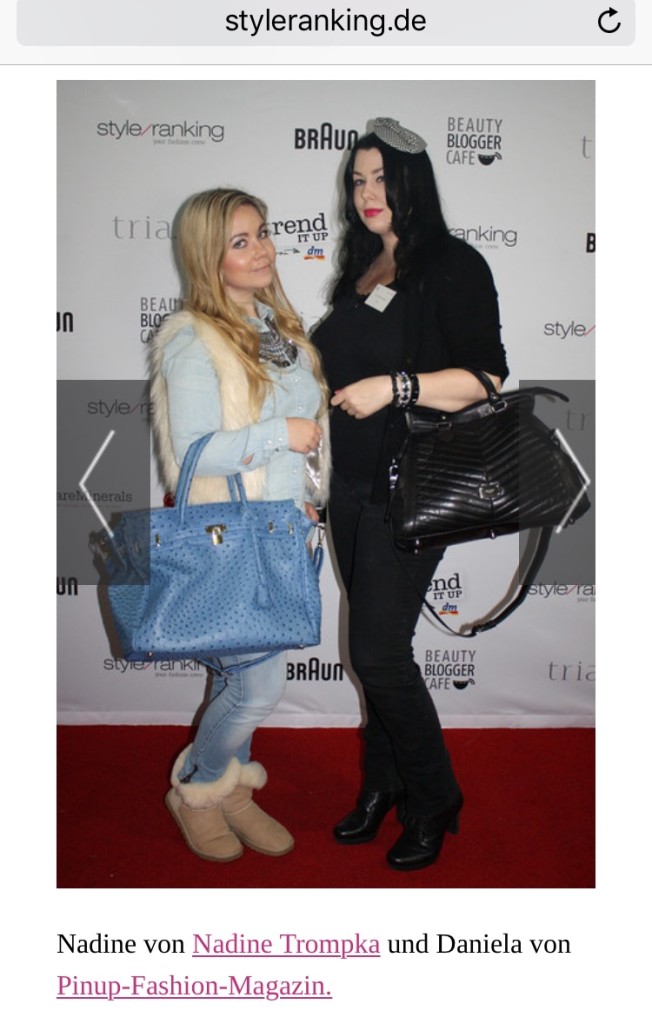 Screenshot styleranking.de: Nadine Trompka und Daniela Zühlke beim BeautyBloggerCafé